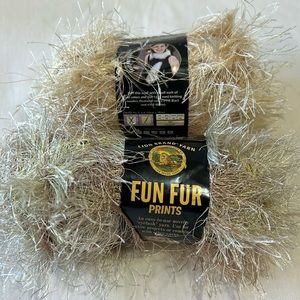 New Lion Brand Fun Fur Eyelash Yarn 2 Skeins